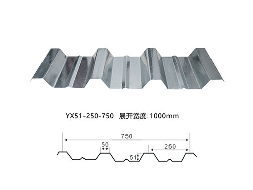 长沙YX51-250-750开口楼承板